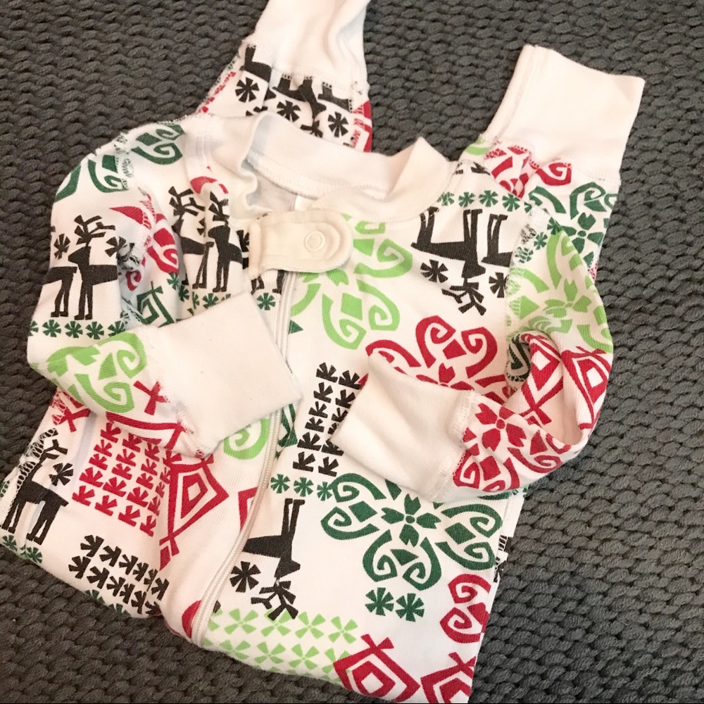 Hanna Andersson Geometric Deer Floral Pajamas - Picture 5 of 5